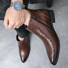 Mens Leather Boots Chelsea Italian Style Business Formal Wedding Shoe Sizes 5-11