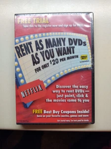 Vintage Advertising NETFLIX CD Free Trial Offer BestBuy Stores Mint Sealed - Picture 1 of 6