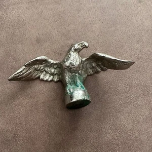 VINTAGE ANTIQUE CHROME EAGLE COFFEE GRINDER MACHINE ORNAMENT MASCOT TOPPER - Picture 1 of 5