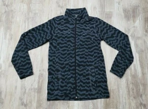 Columbia Youth Large Zip-up Fleece Sweatshirt Jacket Black Grey - Picture 1 of 5