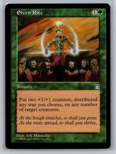 Elven Rite NM Stronghold Magic the Gathering MTG - Picture 1 of 2