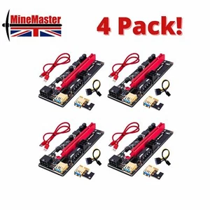 PCI-E 1x to 16x GPU Riser for Mining Cryptocurrency -Version 009s UK Stock 4pack - Picture 1 of 6