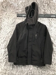 Snozu Jacket Boys 10-12 Black Full Zip Hooded Zip Pockets - Picture 1 of 14