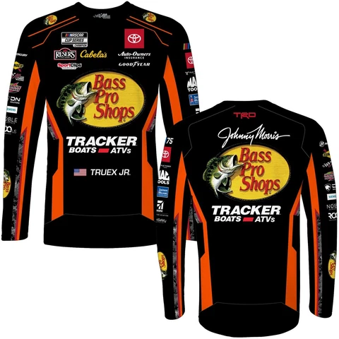 Martin Truex Jr 2023 Long Sleeve Bass Pro Shops Sublimated Uniform Pit T-Shirt Cover