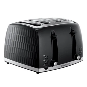 TOSTADORA RUSSELL HOBBS HONEYCOMB 4 REBANADAS CON ELEVACIÓN ALTA - NEGRA - 26071 - Imagen 1 de 7