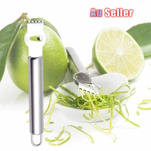 Lemon Zester Citrus Knife Tool Stainless Steel Garnish with Channel Grater Lime - Picture 1 of 10
