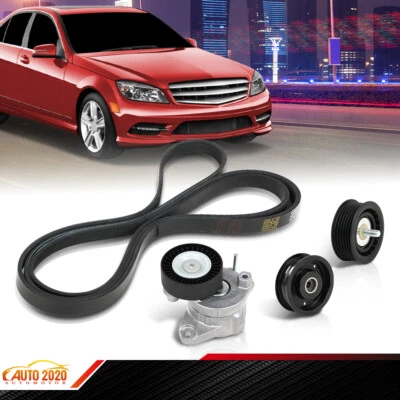 Fit For Mercedes-Benz Engine Drive Belt Tensioner & Idler Pulley Serpentine kit Foto 1 de 4