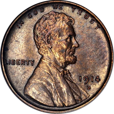 1914-D 1C Lincoln Wheat Cent ANACS MS63BN #611 Cover