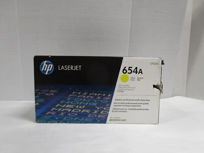 HP CF332A TÓNER AMARILLO GENUINO OEM 654A NUEVO CAJA SELLADA USADO VER FOTOS Foto 1 de 4