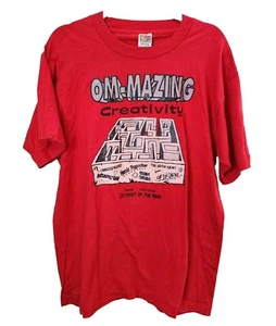 Vintage 90s Odyssey Of The Mind Tshirt Red Size Large - Picture 1 of 5