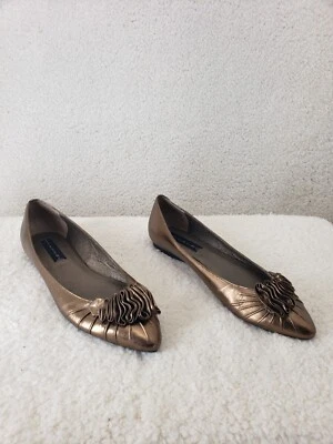 Zapatos cómodos Steven by Steve Madden para mujer planos de cuero marrón con punta Foto 1 de 4