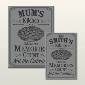 PERSONALISED KITCHEN DECOR HOME BAKING FAMILY WALL PLAQUE NOVELTY GIFT - Picture 1 of 8