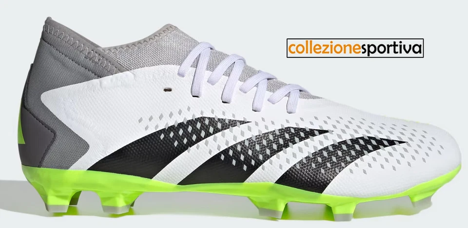 SCARPE CALCIO ADIDAS PREDATOR ACCURACY.3 FG- GZ0024 col. bianco/nero/verde