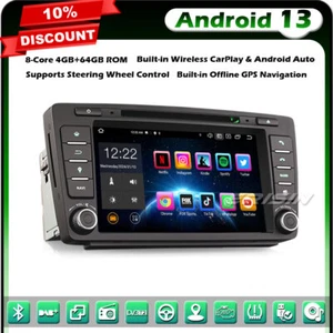 GPS estéreo para automóvil 8 núcleos 64 GB Android 13 para Skoda Superb Octavia Yeti Rapi BT DAB+ - Imagen 1 de 24