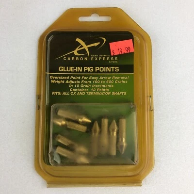 Game Tracker Carbon Express Glue-in Pig Points 100-600 Grains CX Terminator 8 Pk - Image 1 of 4