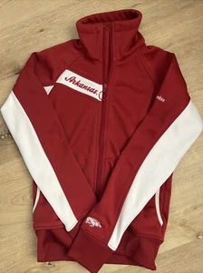 womens arkansas razorbacks XS Columbia Track Style Warmup Jacket. Red + White - Picture 1 of 4