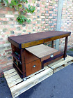 Shop Restaurant Till Counter Work Bench Custom Solid Wood With Wheels