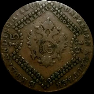 1807 -B 15 Kreuzer Austria 34mm - Picture 1 of 2