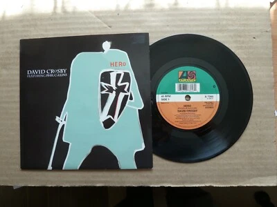 DAVID CROSBY FEAT PHIL COLLINS (GENESIS) - HERO / COVERAGE - 7" P/S SINGLE  - Image 1 of 4