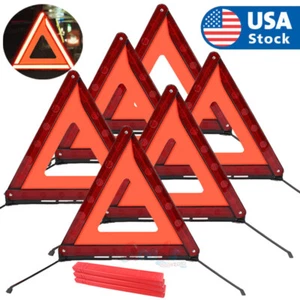 3/6PCS Reflective Warning Emergency - Warning Triangle Kit - For Roadside Safety - Picture 1 of 14