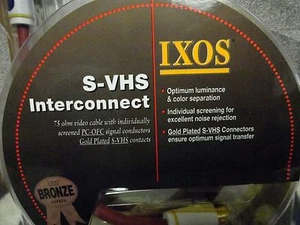 Cavi Audio/Video 156AV-200 2m Rosso IXOS Placcato Oro (Video S-VHS) - Foto 1 di 4