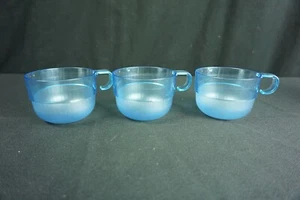 Vintage Tupperware Light Blue Acrylic Preludio Stackable Mugs 3 Pc Set 2111B NEW - Picture 1 of 4