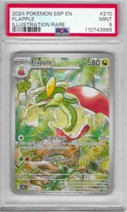 PSA 9 POKEMON FLAPPLE #210 SSP EN SURGING SPARKS ILLUSTRATION RARE HOLO MINT - Picture 1 of 2