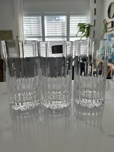 3 Mikasa BOARDROOM Highball Glass Tumbler Barware Vertical Cut, NEW 5 3/8” - Picture 1 of 5