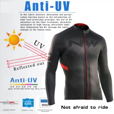 Camiseta deportiva de ciclismo para hombre manga larga Top bicicleta MTB carretera cremallera completa chaqueta Foto 1 de 4