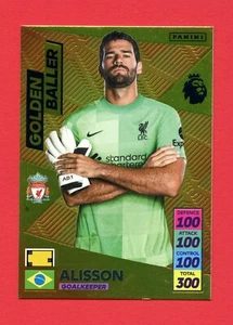 (B20.21) PREMIER 2021-22 Adrenalyn Panini-GOLDEN BALLER 6 - ALISSON - LIVERPOOL - Picture 1 of 1