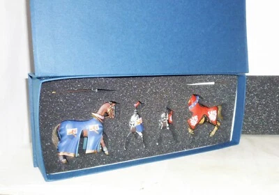 CAVALIERI A CAVALLO - DeAGOSTINI - 2 MINIATURE IN PIOMBO IN COFANETTO NUOVO - Immagine 1 di 3