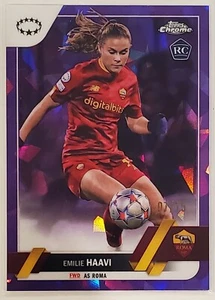 2022-23 Topps Chrome UEFA Women's #99 Emilie Haavi Purple refr. /15 Roma RC - Picture 1 of 2
