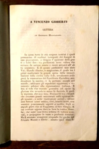 15187-opuscolo, A VINCENZO GIOBERTI LETTERA DI ANTONIO MONTANARI, FILOSOFO..1847 - Picture 1 of 3