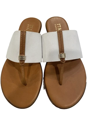 Zapatero Italiano Sandalia Afia Blanca Hecha en Italia Talla 6 Foto 1 de 4