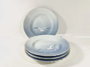 4x Bing & Grondahl Copenhagen Seagull Gold Rim Bread Plates 28 A - Picture 1 of 10