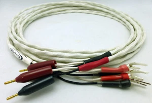 Nerve Audio Axon 16se Speaker cable 10'-6" Pair silver spades to push pins - Picture 1 of 5