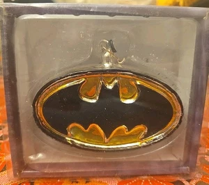 Vintage 2000 Kurt S. Adler 2000 Batman Logo Christmas Ornament in Box WB - Bild 1 von 2