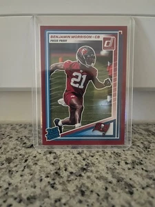 Panini Donruss 2025 NFl Benjamin Morrison Rated Rookie Press Proof Red #No.361 - Bild 1 von 2