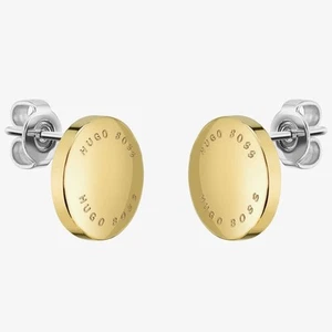 Aretes disco medallón BOSS tono dorado 1580159 - Imagen 1 de 2