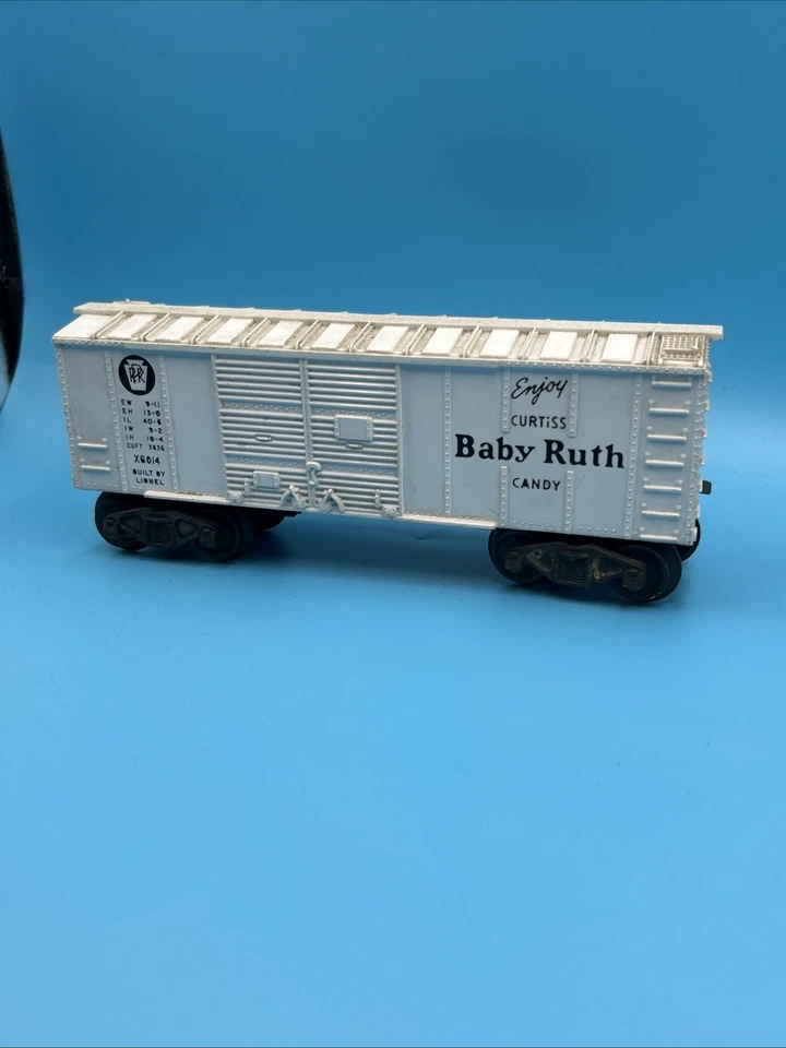 Lionel O-27 Gauge Pennsylvania X6014 Baby Ruth Candy White Box Car - Image 1 of 4