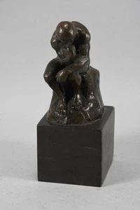 N50K01- Bronze Figur nach Rodin der Denker - Bild 1 von 12