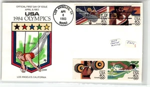 US 1983 Olympic Error FDC, Hand-Painted, Collins #J601 Scott #C105-108 - Picture 1 of 1
