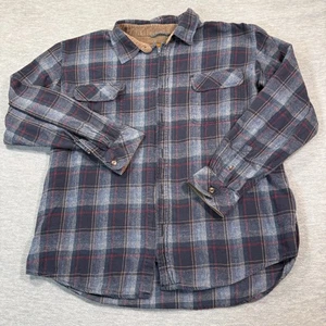 Venado Shirt Men 2XL Plaid Flannel Fleece Lined Zip Up Button Pocket Warm - Picture 1 of 10