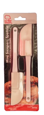 Chef Craft Mini Scrapers / Spatulas  Pack of 2.  6.25" Long  # 20736   NEW - Image 1 of 2