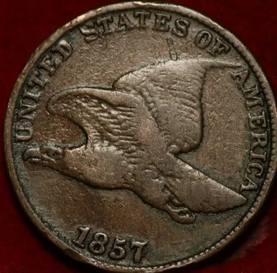 1857 Philadelphia Mint Copper-Nickel Flying Eagle Cent - Image 1 of 2