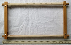 Wooden Cross Stitch or Tapestry Frame internal Size 46cm x 24 cm approx - Picture 1 of 2