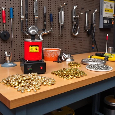 Horno de Fusión de Oro, 1500W Eléctrico Horno de Fusión de Metal Herramientas para Oro Plata Foto 1 de 4