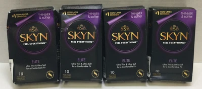 Condones SKYN Elite, 10 quilates, ultrafinos, lubricados sin látex​, 31/08/2026 (4PK) Foto 1 de 4