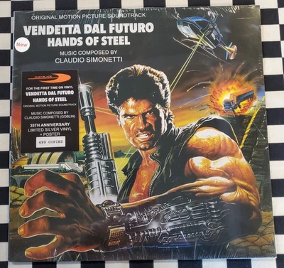 Vendetta Dal Futuro (Hands Of Steel) soundtrack LP silver vinyl 2021 import new - Image 1 of 2