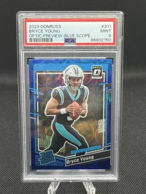 2023 Panini Donruss - рейтинг дебютант Брайс Янг #311 оптический предварительный просмотр синий прицел RC - Изображение 1 из 2